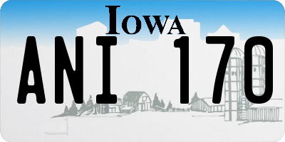 IA license plate ANI170