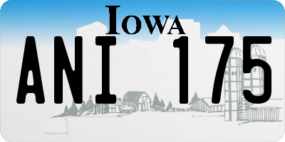 IA license plate ANI175