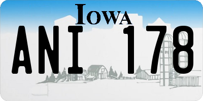 IA license plate ANI178
