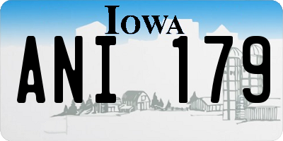 IA license plate ANI179