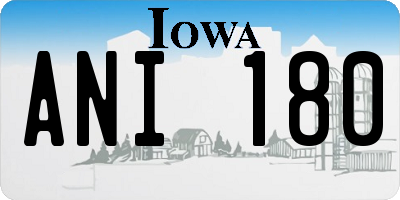 IA license plate ANI180