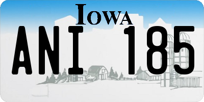 IA license plate ANI185