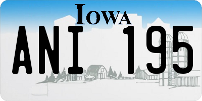 IA license plate ANI195