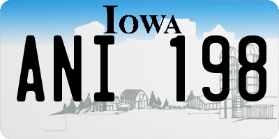 IA license plate ANI198
