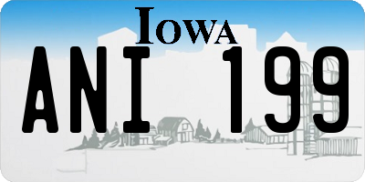 IA license plate ANI199