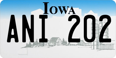 IA license plate ANI202