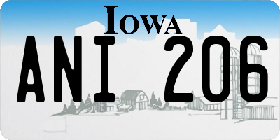 IA license plate ANI206