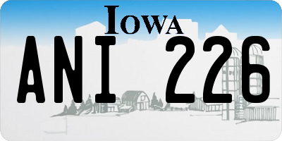 IA license plate ANI226