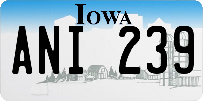 IA license plate ANI239