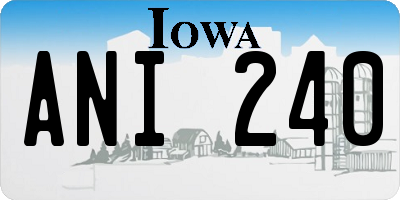 IA license plate ANI240