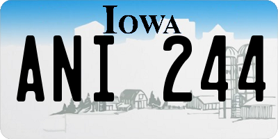 IA license plate ANI244
