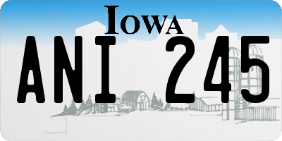 IA license plate ANI245