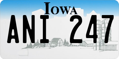 IA license plate ANI247