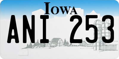 IA license plate ANI253
