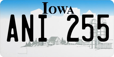 IA license plate ANI255