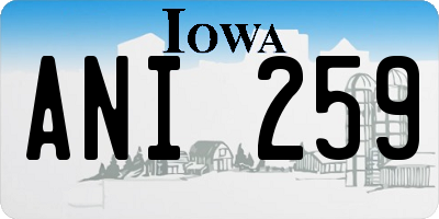 IA license plate ANI259