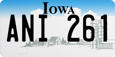 IA license plate ANI261