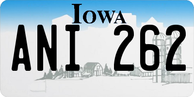 IA license plate ANI262