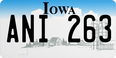 IA license plate ANI263