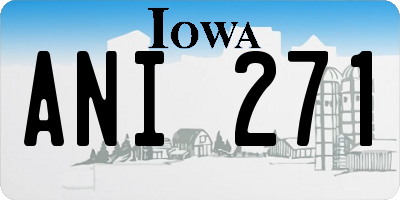 IA license plate ANI271