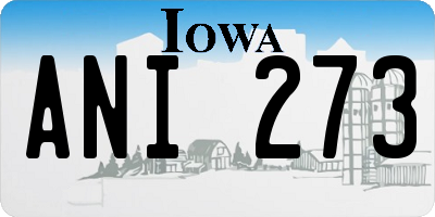IA license plate ANI273