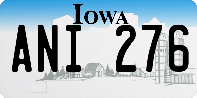 IA license plate ANI276