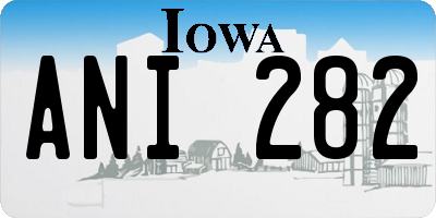 IA license plate ANI282
