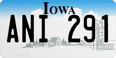 IA license plate ANI291