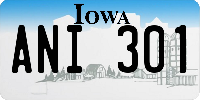 IA license plate ANI301