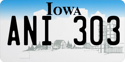 IA license plate ANI303