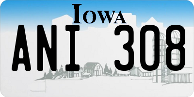 IA license plate ANI308