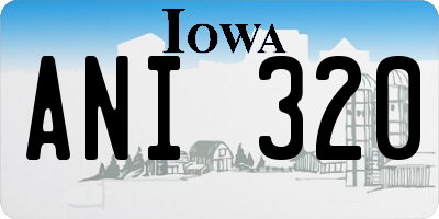 IA license plate ANI320