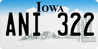IA license plate ANI322