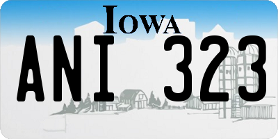 IA license plate ANI323
