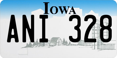 IA license plate ANI328