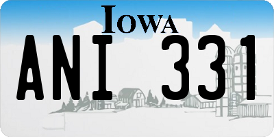 IA license plate ANI331