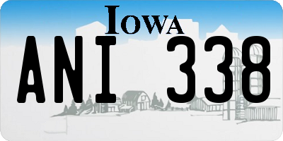 IA license plate ANI338