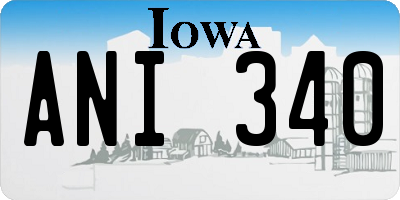 IA license plate ANI340