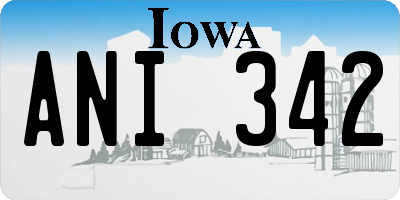 IA license plate ANI342