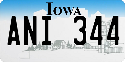 IA license plate ANI344