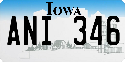 IA license plate ANI346