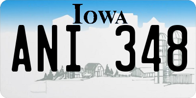 IA license plate ANI348