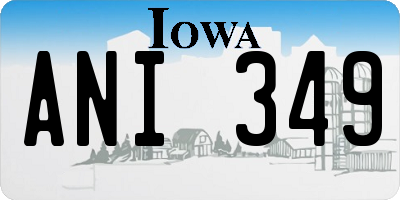IA license plate ANI349