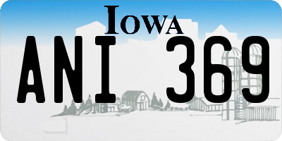 IA license plate ANI369