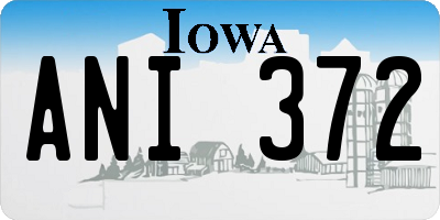 IA license plate ANI372