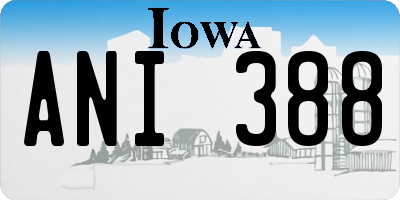 IA license plate ANI388