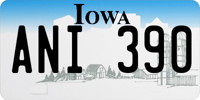 IA license plate ANI390