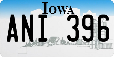 IA license plate ANI396
