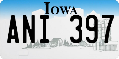 IA license plate ANI397
