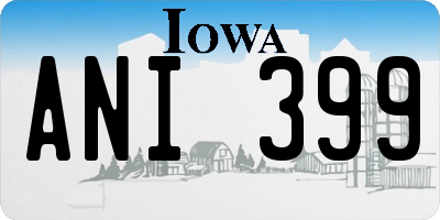IA license plate ANI399